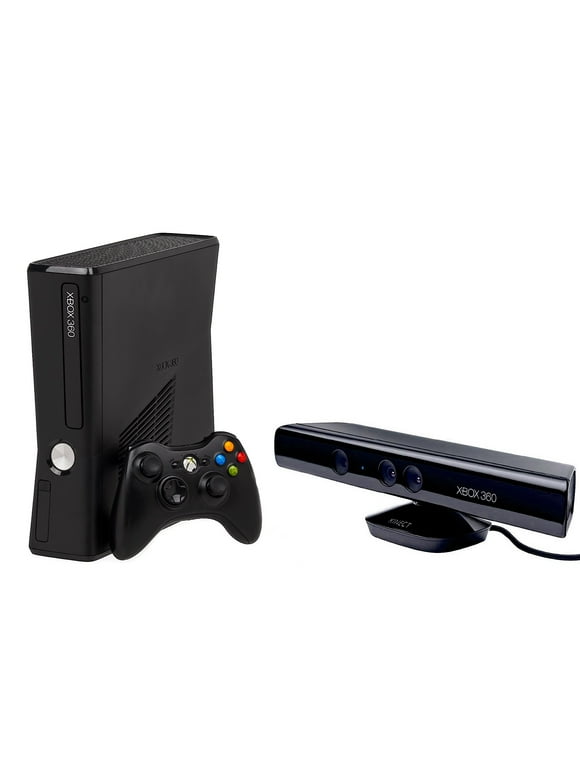 Restored Xbox 360 S 4GB Console - 1 Controller - Kinect Sensor (Refurbished)