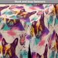 thumbnail image 4 of Dog Lover Dog Crate Cover, Colorful Crystals Pattern Triangles Sixties Inspired Psychedelic Boston Terrier, Easy to Use Pet Kennel Cover for Dogs, 35" x 23" x 27", Multicolor, by Ambesonne, 4 of 6