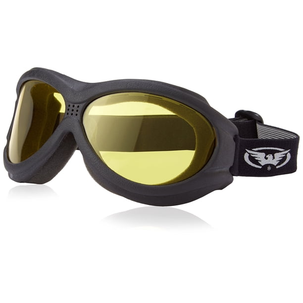 Big Ben Yellow Goggles Motorcycle Biker over glasses AntiFog Lenses