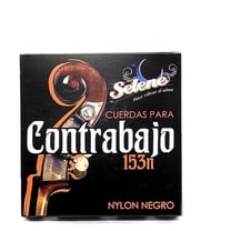Contrabajo Tololoche Double Bass Strings - Selene Full Set (4 Strings) - Cuerdas para Contrabajo/Tololoche - Black Nylon Strings - 66 Inch - Professional Quality