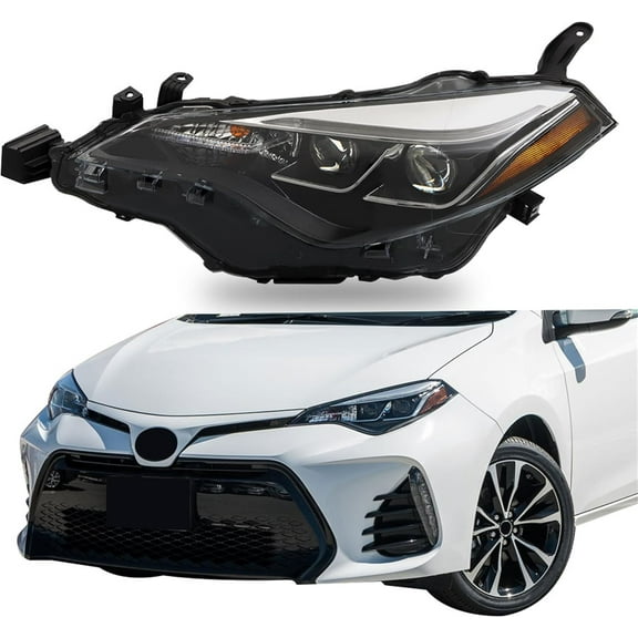 ALL-CARB Replacement for Toyota Corolla SE 2017-2019 Headlight Assembly Projector Left Side LH