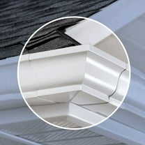 AMERIMAX HOME PRODUCTS Gutter Outside Mitre, White Aluminum, 5-In. 27202