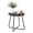 Black Wood Top, variant on TeoKJ Outdoor Polywood and Metal Round End Table, Black