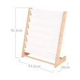 thumbnail image 4 of 1Pc Wood Floor Bookshelf Multi-layer Storage Rack Simple Office Newspaper Rack, 4 of 8
