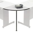 thumbnail image 2 of 24" Radius Rounded Corner Tabletop with Support Post, Gray, 2 of 5