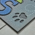 thumbnail image 2 of Mohawk Home Doorscapes Mat Paw Stitch Grey Mat Scatter, 1'6"x2'6", Teal & Grey, 2 of 3