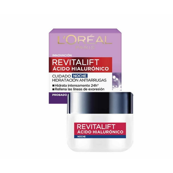 Crema facial L'Oréal revitalift noche ácido hialurónico 50 ml