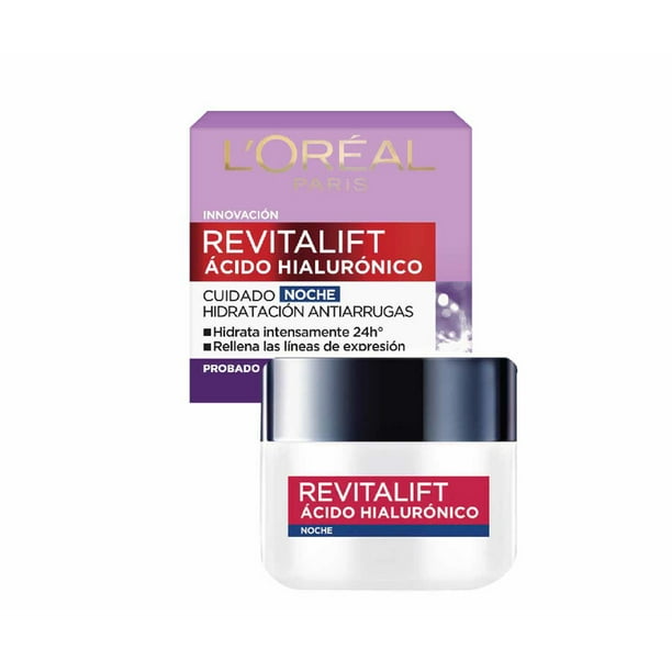Crema facial L'Oréal revitalift noche ácido hialurónico 50 ml
