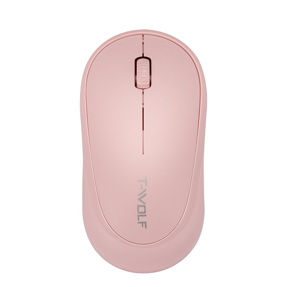 T Wolf Q18 2 4g Wireless Optical Office Mouse 3 Button 1000 Dpi Ergonomic Gaming Mouse For Pc Laptop Pink Walmart Com Walmart Com