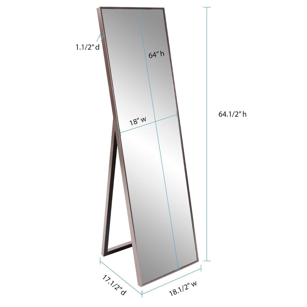 Tyler Dillon Full Length Faux Brushed Brass Dressing & Wall Mirror - 18.5 x 64.5 x 1.5