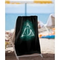 thumbnail image 2 of Harry Potter Geometric Deathly Hallows Officially Licensed Beach Towel 30' X 60', 2 of 6