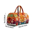 thumbnail image 3 of Whimsical RV Quilted Duffle Bag, Large Canvas Travel Carry-On for Weekend Trips, Funny Camping Theme Work & Gym Bag, Lightweight Tote with Pockets(D, 18" x 9" x 9"), 3 of 6