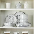 thumbnail image 5 of Plates and Bowls Sets, 12 Pieces Porcelain Dinnerware Sets Dishware Sets Chip Resistant Ceramic Dish Set Dining Dinner Ware Service for 4, Marble Grey, 5 of 7