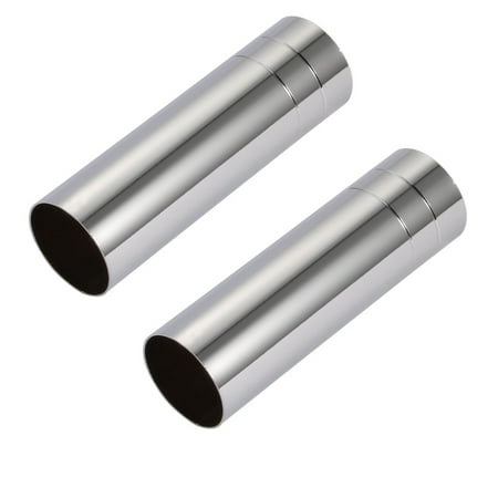 2pcs 25mmx90mm Chrome Tone Metal Candle Cover Sleeves Chandelier 2pcs 25mmx90mm Chrome Tone Metal Candle Cover Sleeves Chandelier Socket Covers