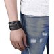 thumbnail image 4 of 5 pulseras de cuero para hombres y mujeres, brazalete de cuerda trenzada, pulsera vintage ajustable (hm-70236-l), 4 of 5