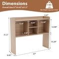 thumbnail image 4 of JOIVI Desktop Bookshelf, Countertop Storage Organizer Rack, Desk Hutch with 5 Shelves for Computer Desk, 3-Tier Desktop Display Organizer Rack for Office Dorm, Natural, 4 of 10