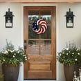 thumbnail image 4 of Patriotic Roses Wreath, 4th of July Summer Soft Touch Foam Roses Wreath for The Front Door, Handcrafted Memorial Day Artificial Flowers Wreath for Indoor and Outdoor, 4 of 5