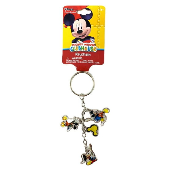 Disney Mickey Mouse Metal 4 Charm Dangle Keychain