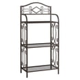 thumbnail image 4 of Leeds 3 Piece Transitional Bathroom Storage Shelving Set, Pewter Metal, 4 of 8