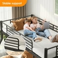 thumbnail image 6 of VLDTDRDI 500LBS Metal Bunk Bed,Twin Over Full Size Loft Bunk Bed with Ladder and Guardrail,Heavy Duty Metal Bed Frame for Teens Adults, Black, 6 of 9