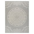 thumbnail image 5 of CAMILSON Indoor Outdoor Rug, 9' x 12' Grey Medallion Area Rugs, 5 of 9