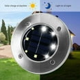 thumbnail image 4 of Laklulu - Lámpara solar para exteriores, 8 LED, paquete de 8 focos, lámpara solar para jardín, impermeable, IP65, luz decorativa para césped, para senderos, jardín, terraza, patio, césped, blanco, 4 of 6