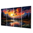 thumbnail image 2 of Designart "Vibrant Sky Voyage Glimpses III" Transportation Metal Wall Décor Set, 2 of 5