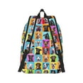 thumbnail image 3 of Daiia Cute Dogs Collage Vintage Canvas Backpack for Men and Women ,Hiking Backpack,Travel Laptop Bag for School,Large Capacity Backpack, 3 of 8