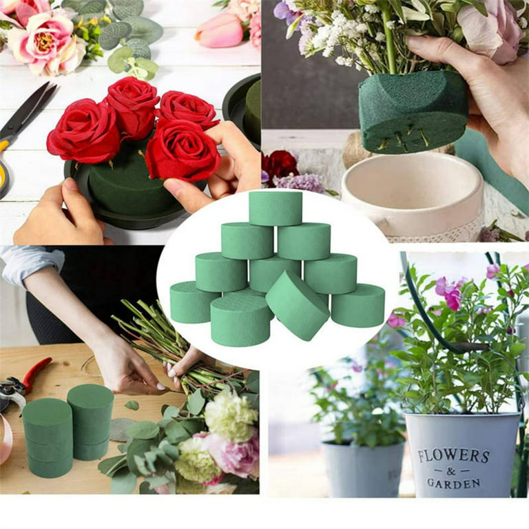 8 Pack Foam Round Bowls Diy Flower Arrangement Kit Green Round Wet Foam  Blocks For Wedding Decor