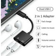 thumbnail image 3 of USB Type C to 3.5mm Headphone Adapter for Google Pixel 2/2 Black Dual C, 3 of 8