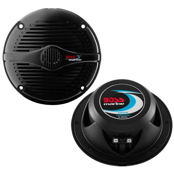 NEW BOSS MR50B 5.25" 2-Way 150W Marine/Boat Car Coaxial Audio Speakers Black