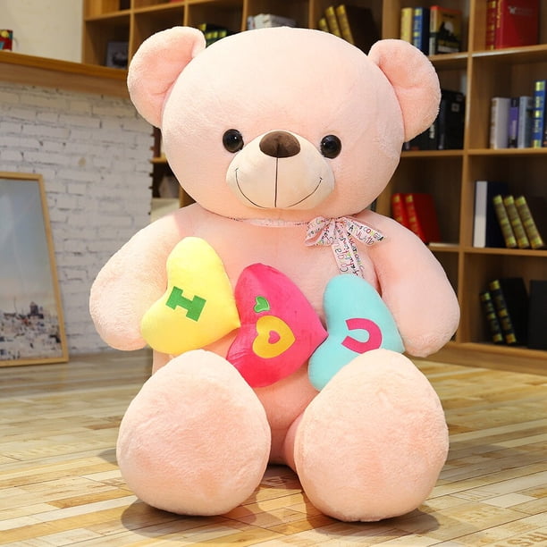 Oso de peluche gigante americano, juguetes de peluche, almohada Popular para niños y niñas, regalo de cumpleaños para el Día de San Valentín zhangmengya LED