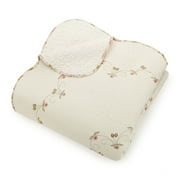 Modern Heirloom Felisa Cream/Pink Floral Embroidered Bedspread, King, All Ages