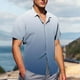 thumbnail image 3 of Mens Casual de Manga Corta Botón Abajo Camisas de Impresión Turndown Cuello Botón Camisa Poliéster, Moda de Verano Superior para Hombres Al Aire Libre, 3 of 6