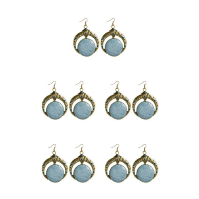 Destyer Collier de Style Bohème pour les Femmes – Unique Fait Main Pendentif E055-Bleu 5Set