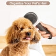 thumbnail image 5 of Cepillo para perros (gris), cepillo autolimpiante para perros y gatos, cepillo de aseo para mascotas que elimina suavemente el pelo suelto y enredado de las alfombras, utilizado para masajes y autolim, 5 of 5
