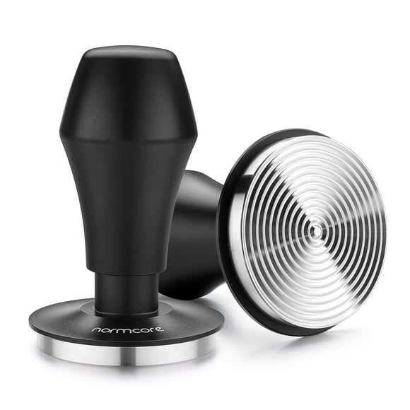 Normcore 58.5mm Espresso Coffee Tamper V4 - Spring Loaded Tamper with Stainless Steel Ripple Base - 15lb / 25lb / 30lbs Replacement Springs