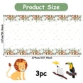 thumbnail image 2 of KAINSY Jungle Animals Birthday Table Cloths Covers Woodland Party Plastic Disposable Safari Tablecloths Waterproof 54 x 108inch 3pcs, 2 of 7