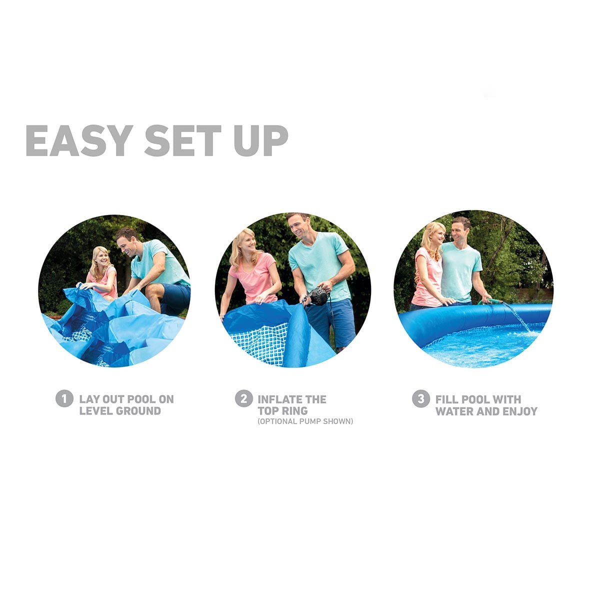 Intex 10'x2.5' Kid Swimming Pool w/Filter Pump & Cleaning Maintenance Kit