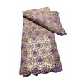thumbnail image 3 of Tela de encaje bordado, tela de encaje , tela acolchada de verano a la moda para coser tela de encaje de gasa para trajes de muñecas, vestidos Púrpura, 3 of 8