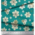 thumbnail image 3 of Soimoi Green Heavy Canvas Fabric Leaves & Flower Print Fabric by Yard 58 Inch Wide, 3 of 3