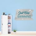 thumbnail image 2 of Just Swimming Swimming Cartoon Brave Fish Quote Wall Decal Wall Art Sticker Designs Vinyl Stickers For Home House Walls Rooms Windows Bedroom Decoration Size (28x28 inch), 2 of 3