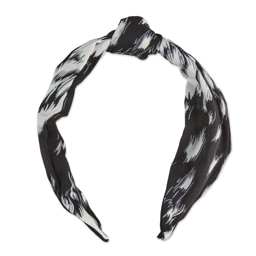 Scunci Fashion Knotted Headband, Black and White - Walmart.com display picture 3