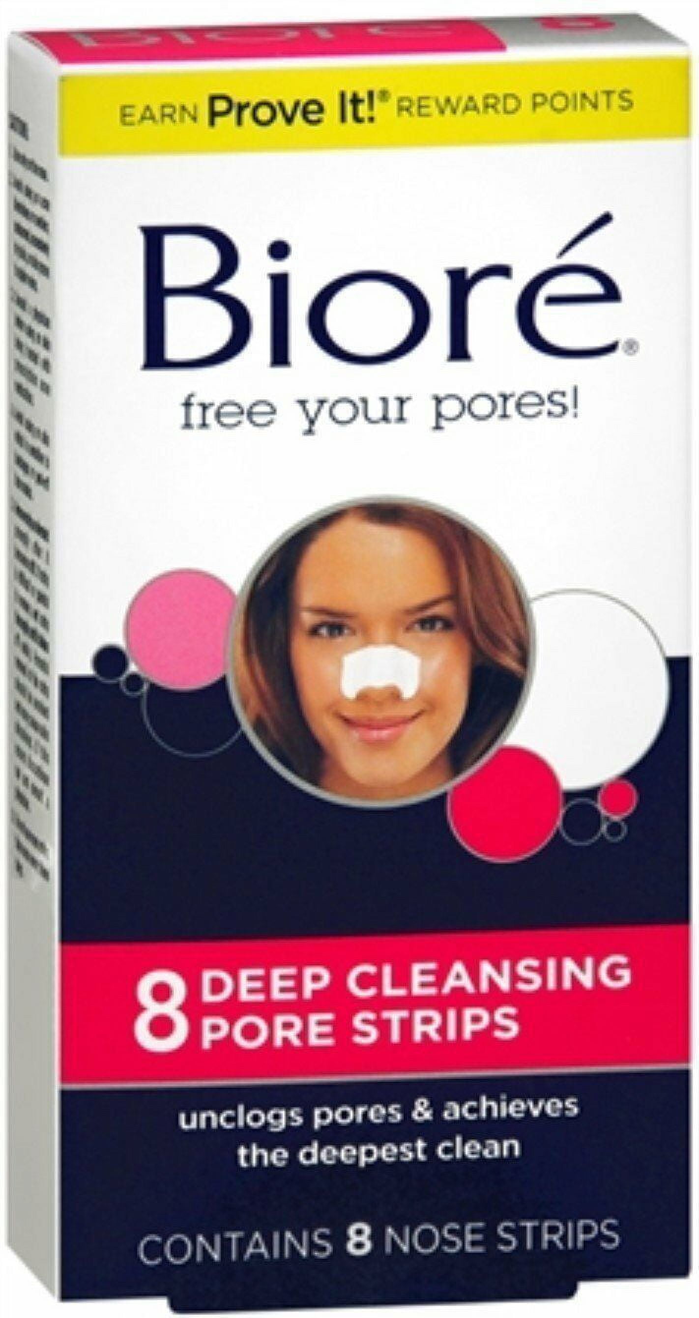 6 Pack - Biore Deep Cleansing Pore Strips Nose 8 Each
