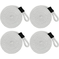 ISURE MARINE 4Pcs Boat Bumper Line Double Braided Nylon Fender Rope 6.5' x 3/8" Boat Fender Lines