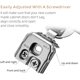 thumbnail image 4 of Ravinte 2 Pack 1 Pairs 1-1/4 inch Overlay Soft Close Hinges for Kitchen Cabinet Hinges Satin Nickel Hidden Hinges Stainless Steel Concealed Hinge self Closing, 4 of 5