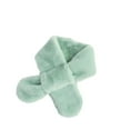 thumbnail image 2 of GILIGEGE Women's Fur Collar Scarf Winter Faux Fur Scarves for Women Cold Weather Solid Color Lady Neck Warmer Soft Wrap Scarf Mint Green One Size, 2 of 3