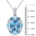 thumbnail image 2 of Everly Women's 5 1/3ct TGW Multi-Gemstone Sterling Silver Floral Pendant with Chain, 2 of 8