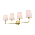 thumbnail image 6 of Living District Colson 4-Light Metal & Fabric Bath Sconce in Brass/White, 6 of 6
