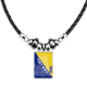 thumbnail image 1 of nombre de la bandera de bosnia herzegovina collar a mano colgante de cuerda de cuero Unbranded M, 1 of 3
